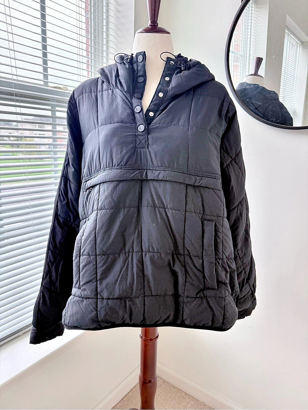 Free People Pippa Packable Pullover in Black